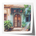 Extra large wall art featuring a detailed Indian door design in earthy tones on glossy photo paper.