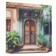 Acrylic print of an Indian architecture-themed door in rich earth tones, suitable for bedroom or dining room decor.
