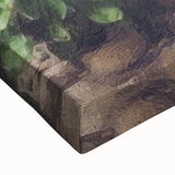 Large art of a black and white detailed door in Indian architectural style on stretched canvas.