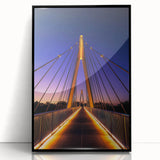 Large abstract wall art featuring geometric shapes in black and white on a framed acrylic.