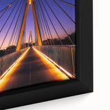 Extra large framed canvas featuring a close-up of textured, colorful art on a black background, ideal for living room decor.