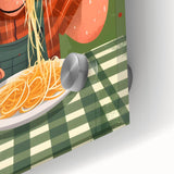 Large abstract wall art in muted earth tones on acrylic, featuring mid-century modernist design, ideal for dining room decor.