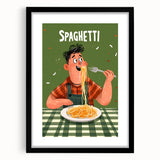 Extra large abstract art print featuring colorful, textured swirls on a black framed canvas, ideal for living room decor.