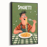 Black and white vintage poster art of landscape on framed canvas, ideal for bedroom wall decor.