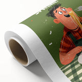 Art deco poster featuring a geometric pattern in muted pastel shades on rolled canvas, ideal for nursery wall art.