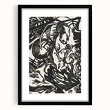 Expressionist Animal Print – Modern Monochrome Abstract Wall Art