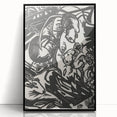 Expressionist Animal Print – Modern Monochrome Abstract Wall Art