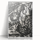 Expressionist Animal Print – Modern Monochrome Abstract Wall Art