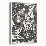 Expressionist Animal Print – Modern Monochrome Abstract Wall Art