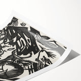 Expressionist Animal Print – Modern Monochrome Abstract Wall Art