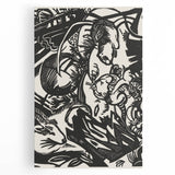 Expressionist Animal Print – Modern Monochrome Abstract Wall Art