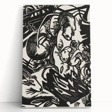 Expressionist Animal Print – Modern Monochrome Abstract Wall Art