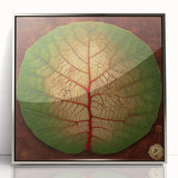 Framed wall art featuring a vibrant floral design with colorful flowers and green leaves, set in a sleek silver frame, ideal for home decor accents.