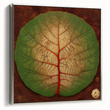 Framed canvas wall art displaying a vibrant floral design with intricate leaves in silver accents, ideal for enhancing modern home decor.