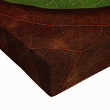 Close-up of a vibrant floral and botanical wall art design on stretched canvas, showcasing intricate details of colorful flowers and lush leaves, perfect for home decor.