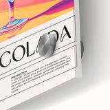 Large abstract wall art in mid-century modernist style, featuring vibrant colors on acrylic glass.