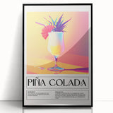 Large abstract wall art featuring mid-century modernist style in vibrant colors on a framed acrylic print.