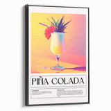 Black and white vintage poster art of a landscape on framed canvas, suitable for bedroom decor.