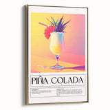 Framed canvas featuring a vintage poster of a black and gold landscape painting, ideal for bedroom decor.