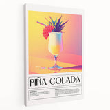 Large stretched canvas of colorful fruits and vegetables, ideal for kitchen wall art.