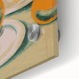 Large abstract fruit depiction in vibrant colors on acrylic glass.