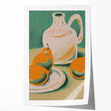 Rolled canvas print of various fruits in vibrant colors, ideal for art wall dining room or classy bathroom decor.