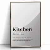 Mid-century modernist art deco poster featuring a geometric food illustration in silver acrylic.