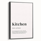 Black and white vintage poster art of a serene landscape on framed canvas, suitable for bedroom decor.