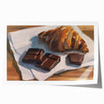 Rolled print of pastries in soft pastel shades, suitable as art wall for dining room or classy bathroom.