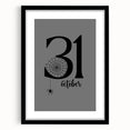 October 31st Halloween Wall Art - Spooky Minimalist Halloween Decor
