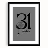 October 31st Halloween Wall Art - Spooky Minimalist Halloween Decor