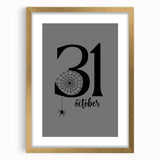 October 31st Halloween Wall Art - Spooky Minimalist Halloween Decor