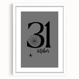 October 31st Halloween Wall Art - Spooky Minimalist Halloween Decor