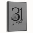October 31st Halloween Wall Art - Spooky Minimalist Halloween Decor