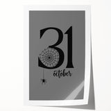 October 31st Halloween Wall Art - Spooky Minimalist Halloween Decor