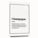 Champagne Definition Print - New Year's Eve Wall Art Decor
