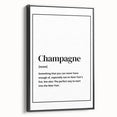 Champagne Definition Print - New Year's Eve Wall Art Decor