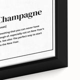 Champagne Definition Print - New Year's Eve Wall Art Decor