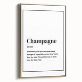 Champagne Definition Print - New Year's Eve Wall Art Decor