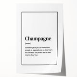 Champagne Definition Print - New Year's Eve Wall Art Decor