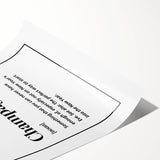 Champagne Definition Print - New Year's Eve Wall Art Decor