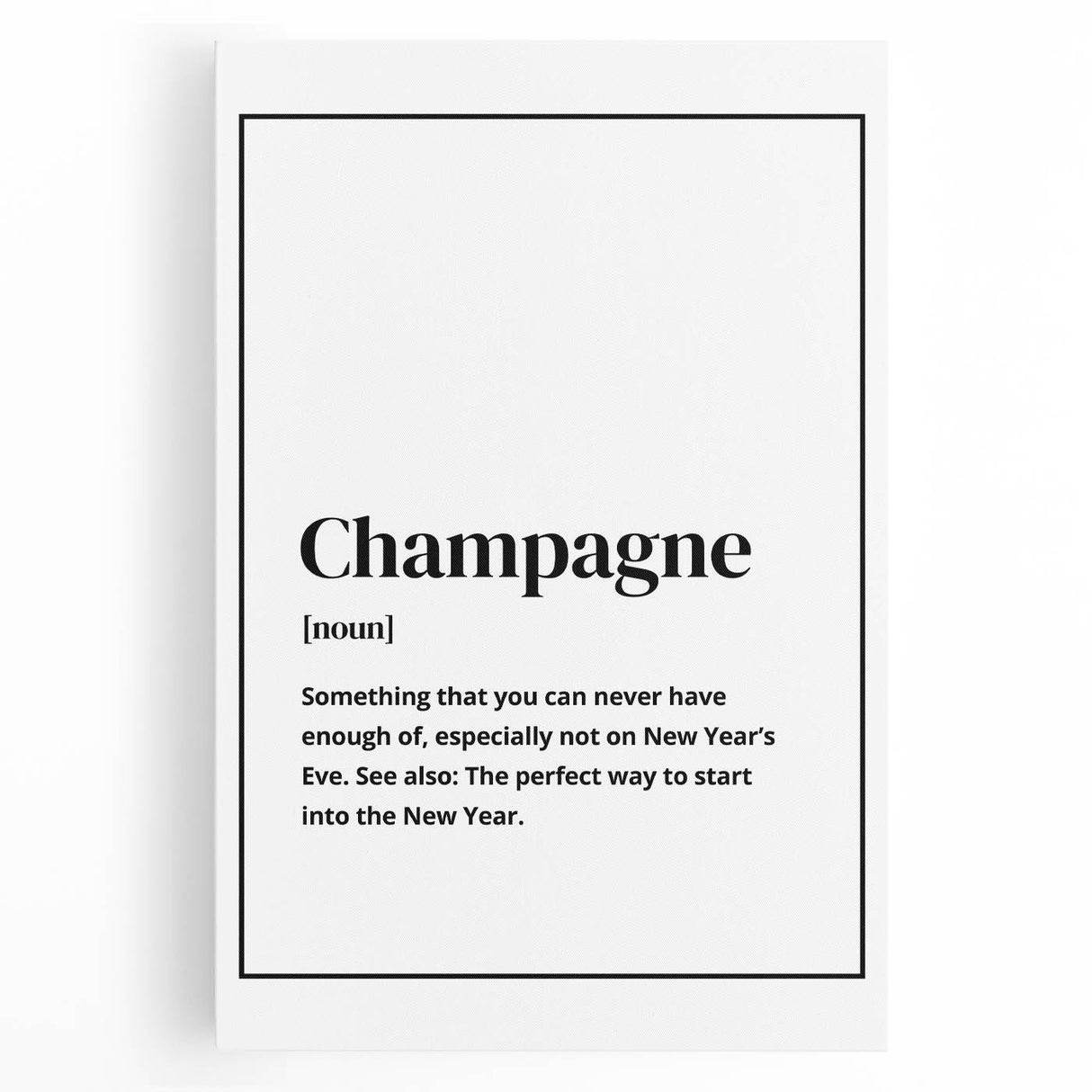 Champagne Definition Print - New Year's Eve Wall Art Decor