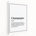 Champagne Definition Print - New Year's Eve Wall Art Decor
