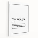 Champagne Definition Print - New Year's Eve Wall Art Decor