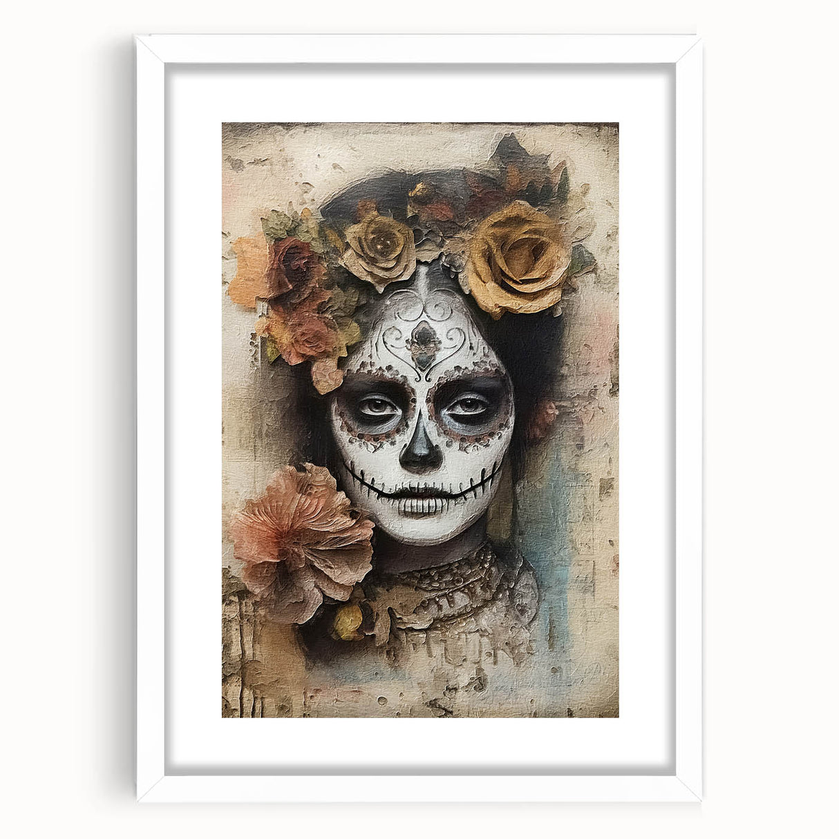 Timeless Floral Catrina – Día de los Muertos Art Prints