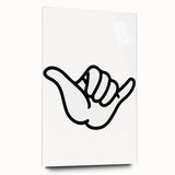 Shaka Hand - Boys Room Wall Art Kids Bedroom Decor