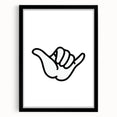 Shaka Hand - Boys Room Wall Art Kids Bedroom Decor