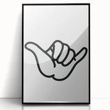 Shaka Hand - Boys Room Wall Art Kids Bedroom Decor