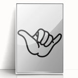 Shaka Hand - Boys Room Wall Art Kids Bedroom Decor