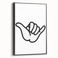 Shaka Hand - Boys Room Wall Art Kids Bedroom Decor